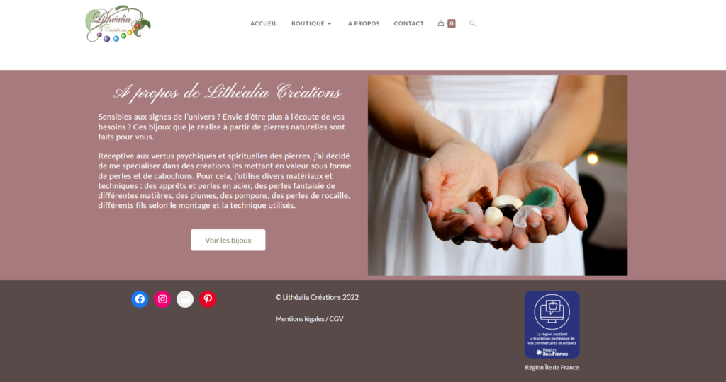 lithealia creations site internet